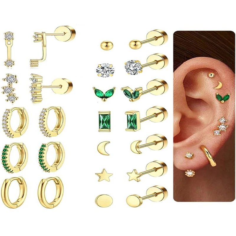 2Pcs Dainty Gold Fl… - image