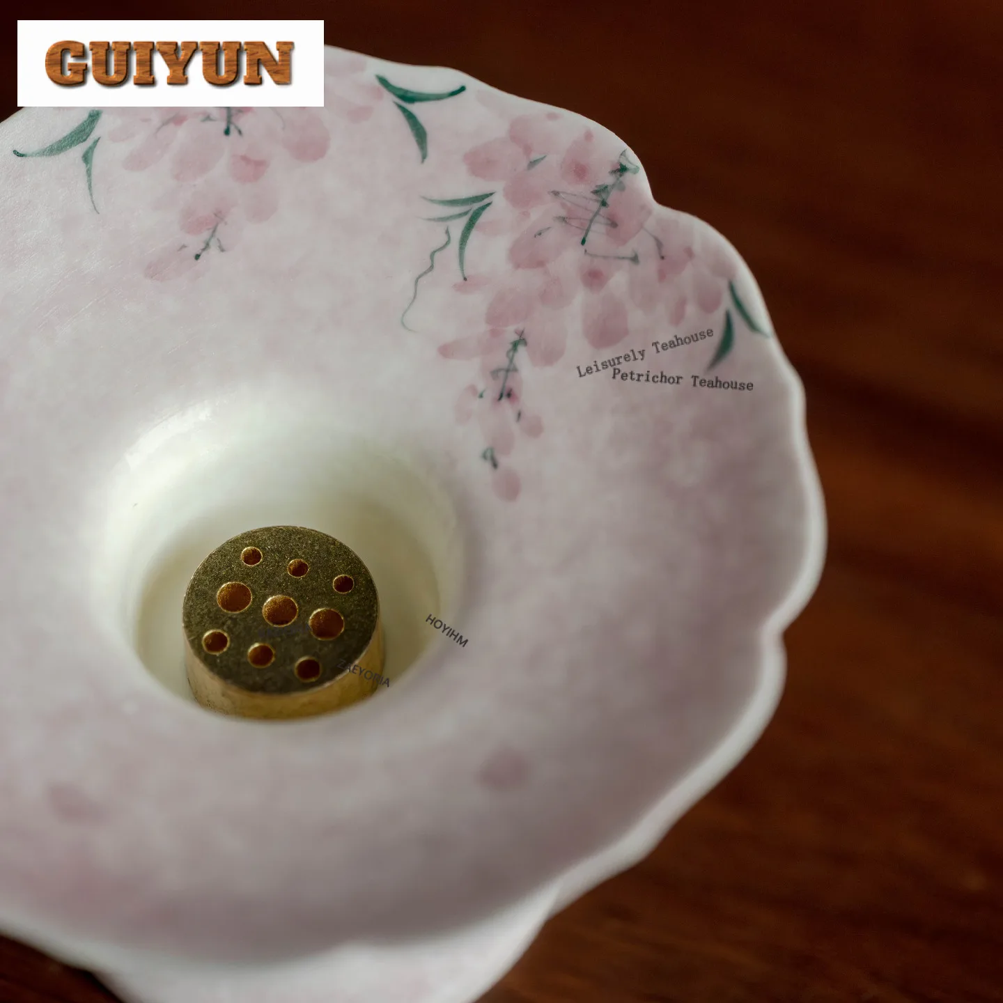 Hand-painted Wisteria Flowers Incense Holder Diffuser Incense Burners Aromatherapy Censer Buddhism Accessories Decoration Craft