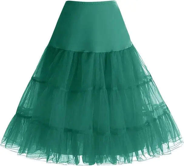 Enagua corta de Organza más vendida, enaguas nupciales de boda Vintage de crinolina para vestidos de mujer, enagua amarilla Rockabilly