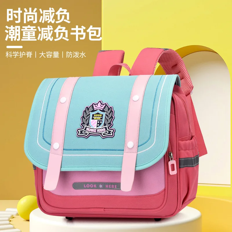 Primary School Student Backpack for Boys Girls Spine Care Schoolbag Large Capacity Waterproof Children\'s Backpack For Grades 1-6