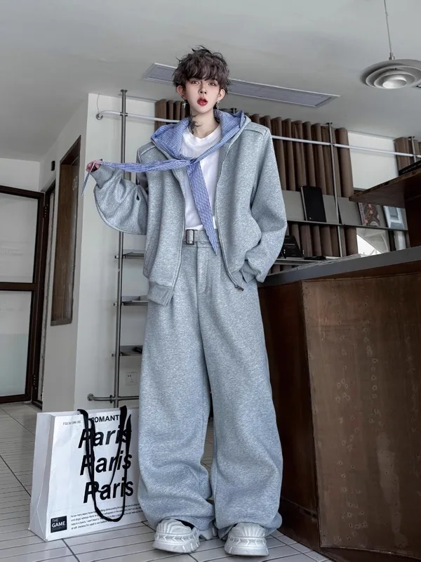 

Tangz Studio Men's Faion Sweatirt Pants Set Color Blo Casual Long Sve Hoodie Autumn Collection Chinese Manufacturer