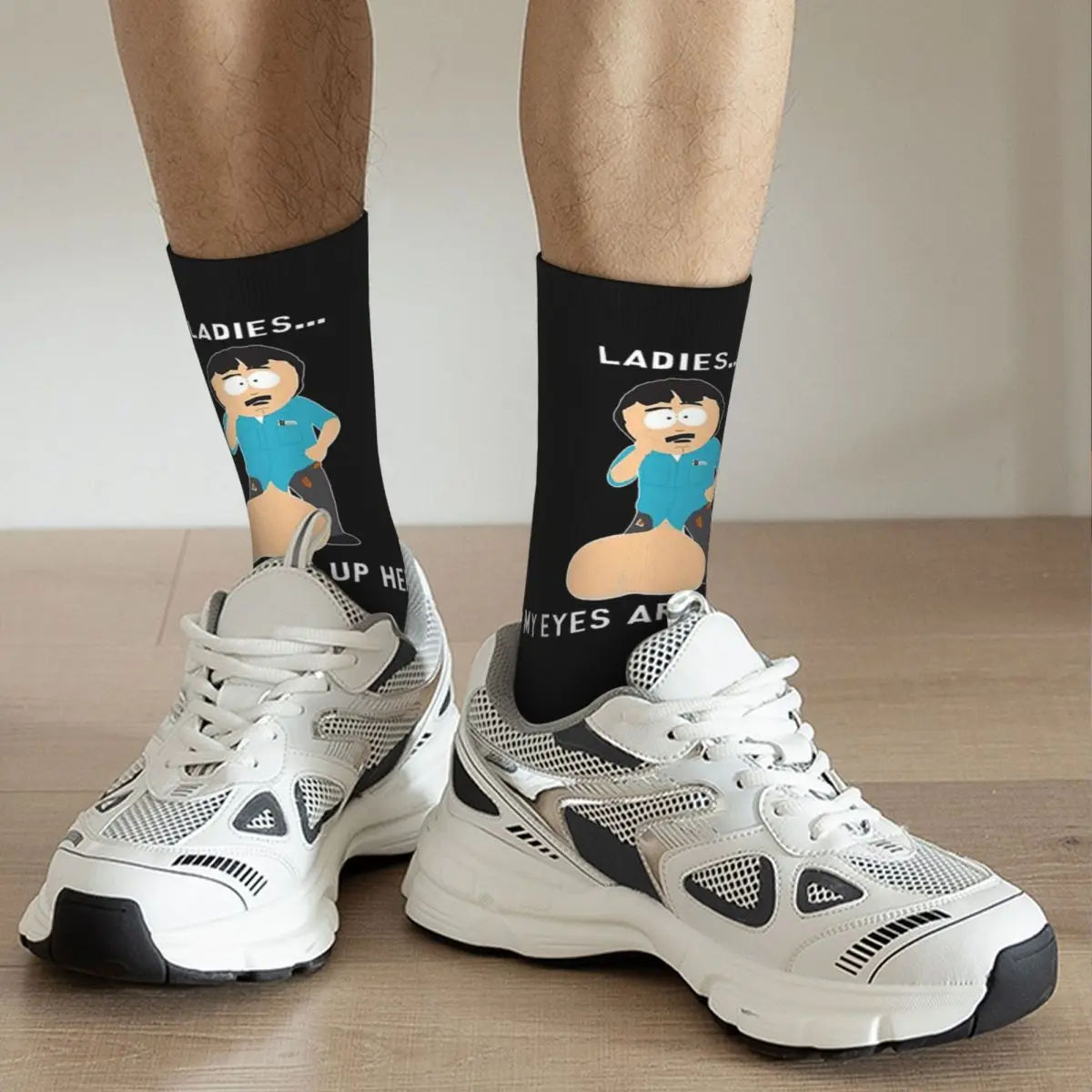 راندي مارش السيدات عيني موجود هنا الجوارب Harajuku جوارب عالية الجودة كل موسم الجوارب الطويلة اكسسوارات هدية عيد ميلاد #6