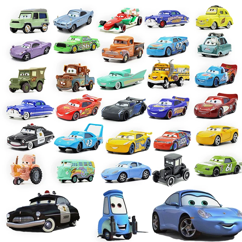 Disney Cars 2 Pixar racing Car 3 1 Toy Lightning Mcqueen Collection Die Model mini racing dinoco racer Children Christmas Gift