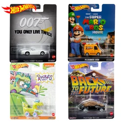 Original Hot Wheels Premium Car Retro Entertainment Diecast 1/64 Vehicles Back To The Future 007 Super Mario Bros Toys for Boys