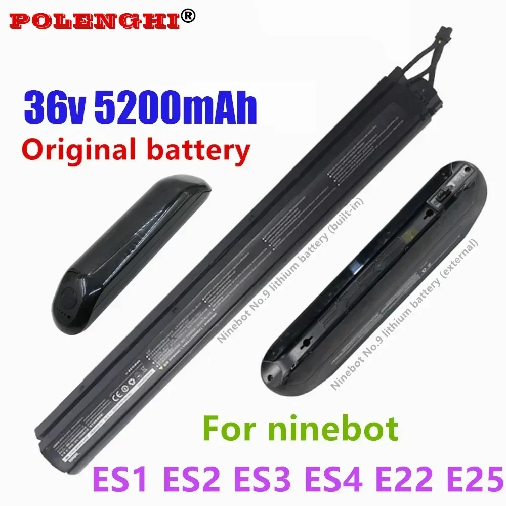 Originale 36V 5200mAh compatibile con Ninebot No. 9 batterie per scooter ES1ES2E22E25 Gruppo batteria esterna integrata Ninebot