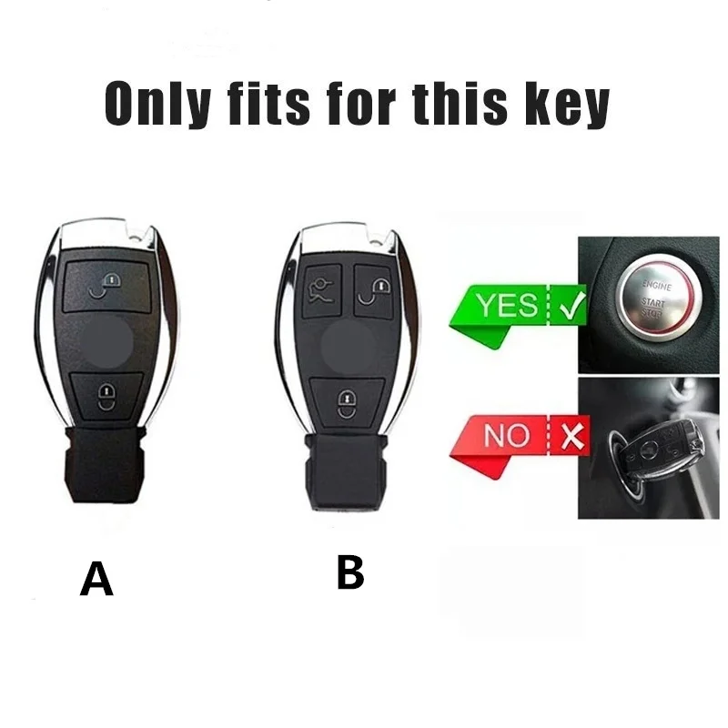 Zinc Alloy Car Remote Key Case Styling Accessories For Mercedes Benz A B C S Class AMG GLA CLA GLC W176 W221 W204 W205 Keychain