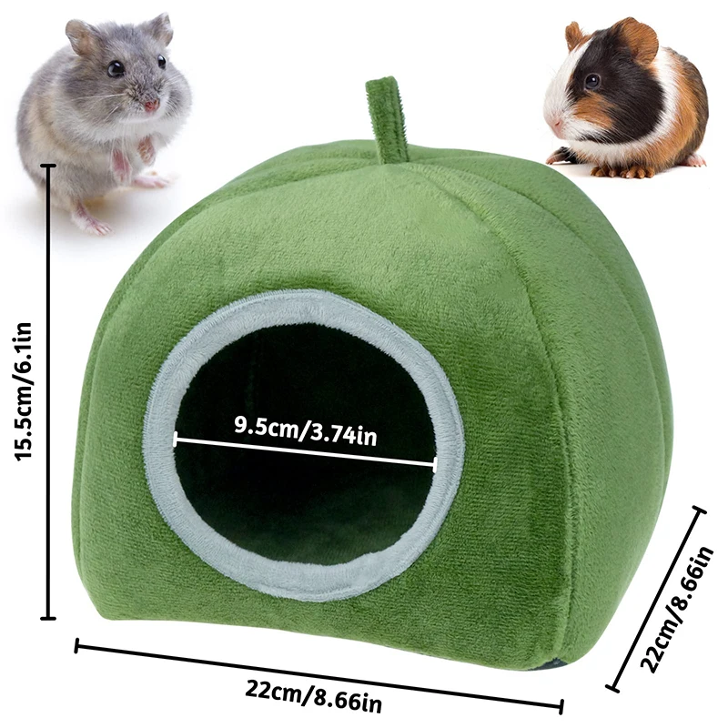 Hamster House Guinea Pig Cage Hamster Cotton House Small Animal Nest Winter Warm Pet Bed For Rodent/Guinea Pig/Rat/Hedgehog