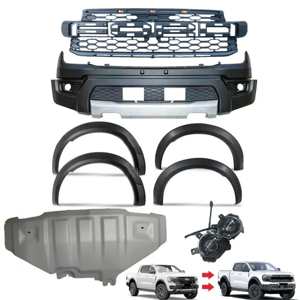 Car accessories bumpers body kit without Light system For Ranger T9 2022+ upgrade to Raptor face-lifting bodykit