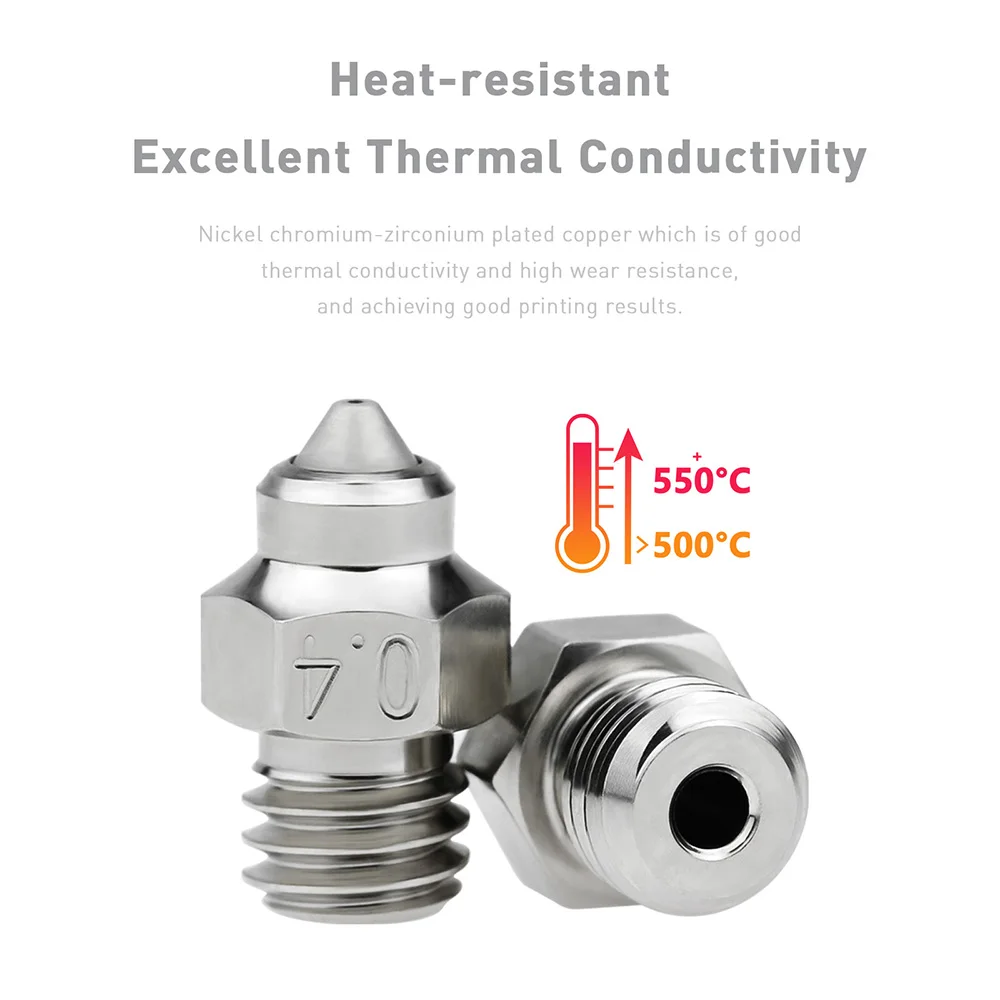 

V6 Bimetallic MY nozzle 0.4mm 0.6mm 0.8mm High Temperature for E3DV6/ PRUSA i3 /MK3/ MK3S /MK2/2.5 /Vo-ron 3D Printer Hotend