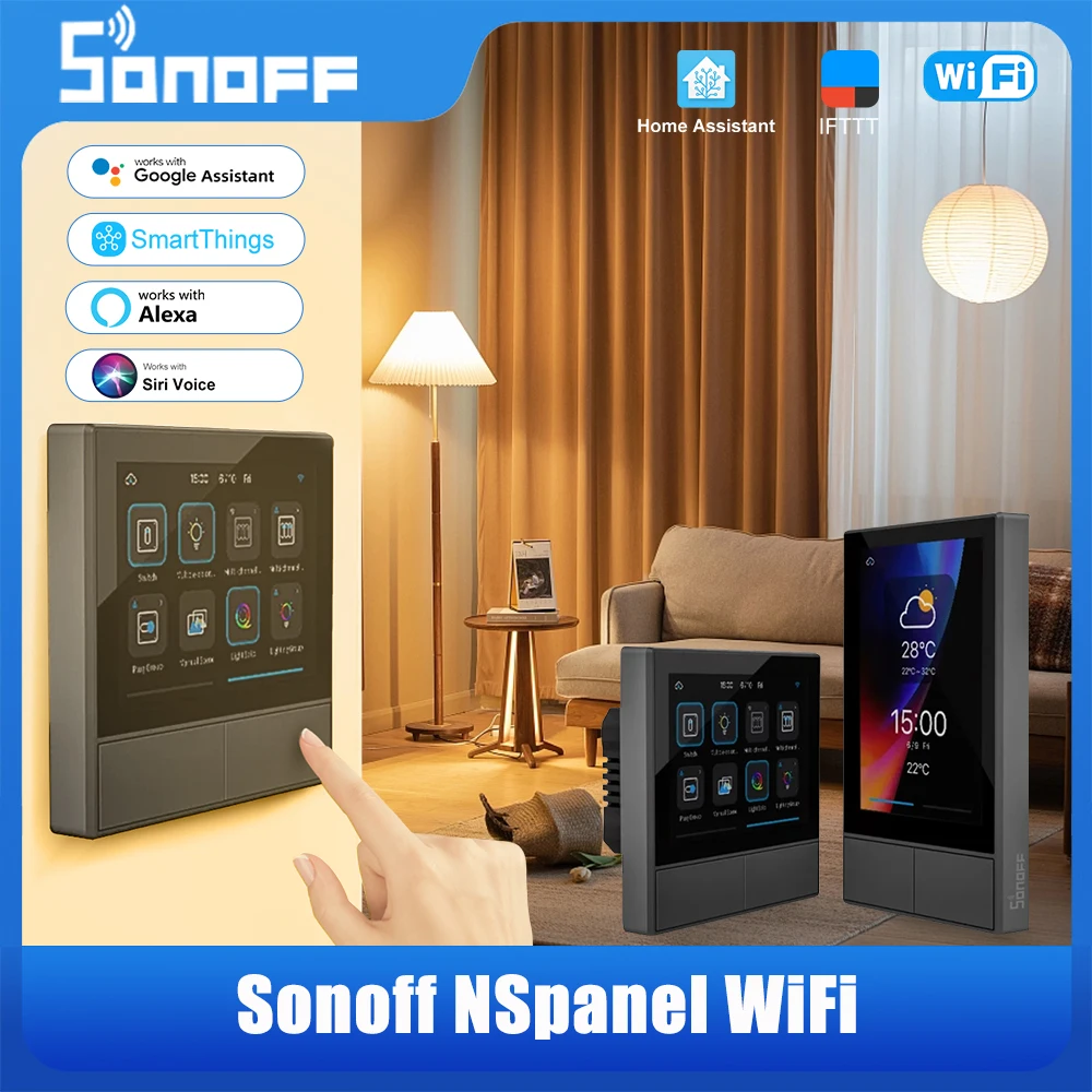 SONOFF NSPanel Smart Home Control Panel Thermostst Power Consumption DIY Scene Wall Switch Module Support All Sonoff Devices