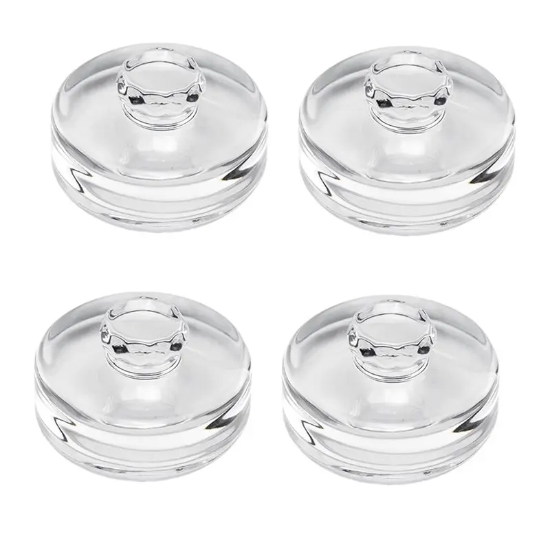 

ABZV-Clear Canning Weights, 4 Pack Fermentation Glass Weights With Grip Handles For Wide Mouth Mason Jars