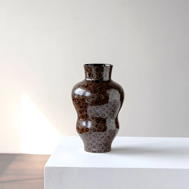 Retro art ceramic vase creative irregular shape