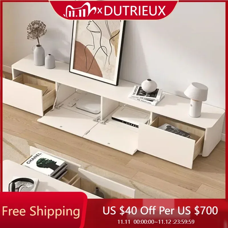 

White Storage Tv Table Speaker Nordic Designer Trendy Unique Luxury Cabinets Tv Stands Wood Suporte Para Tv Replica Furniture