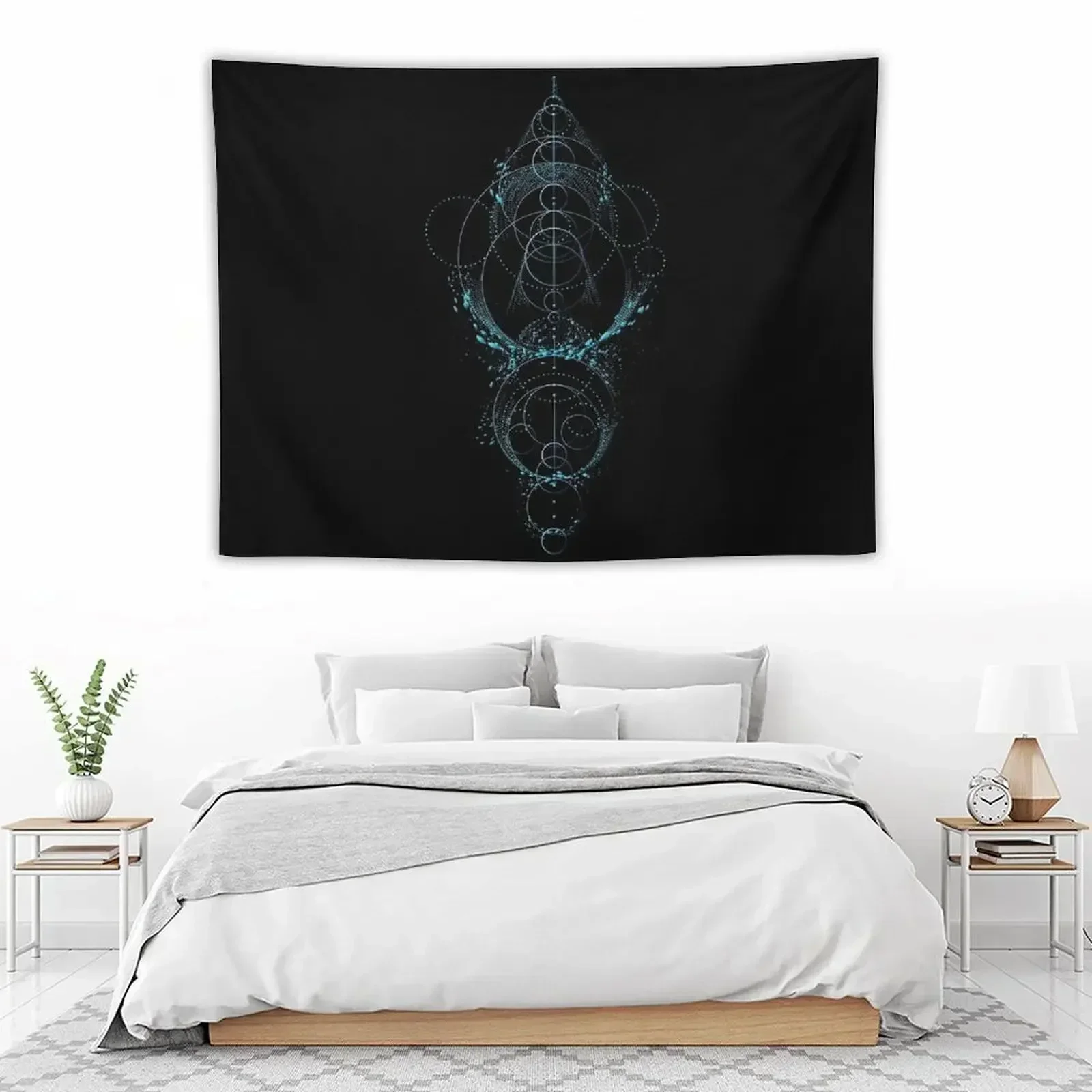 

Moon Phases - Sacred Geometry Tapestry Room Decor Anime Decor Tapestry