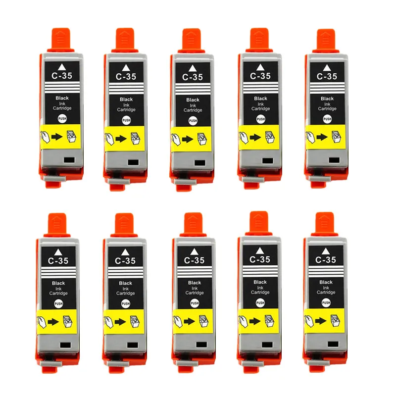 10Black Compatible Ink Cartridge PGI-35 PGI35 CLI-36 CLI36 35 36 for Canon PIXMA IP100 iP110 IP100B TR150 Printer