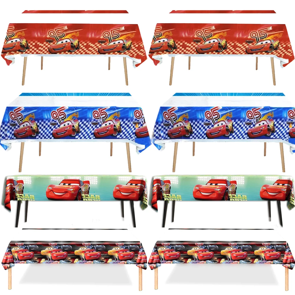 Lightning Mcqueen Cars Tischdecke, Geburtstagsparty-Dekoration, Thema, Geschirr, Tischdecke, Geschenktüten für Kinder, Partyzubehör