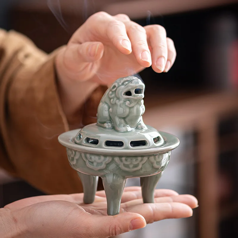 

Керамическая плита для ароматерапии в древнем китайском стиле, креативная курильница, декор для дзен-медитации, ASMR для сна