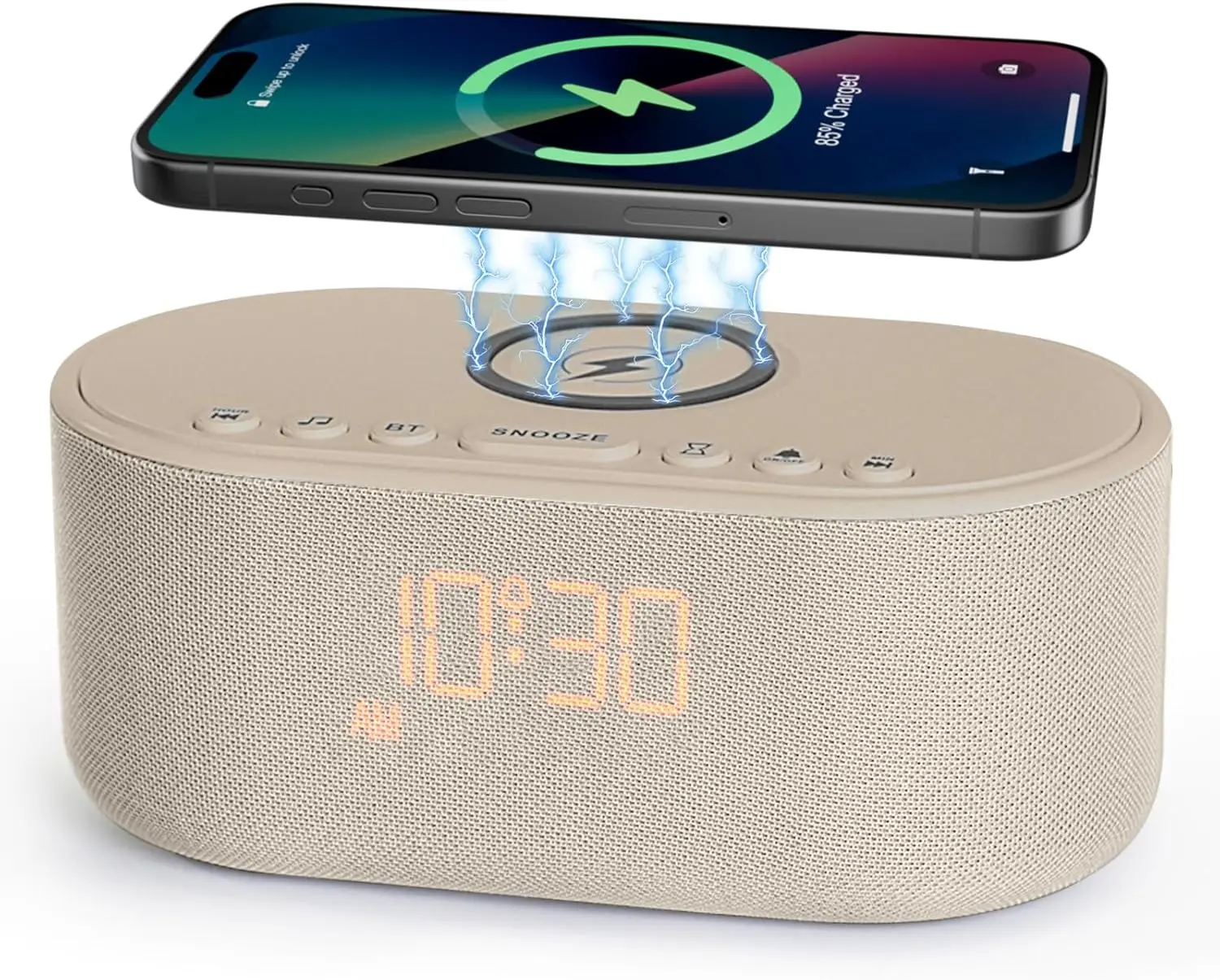 

Беспроводная зарядка, Bluetooth-колонка, будильник с 21 успокаивающим звуком для сна в спальне