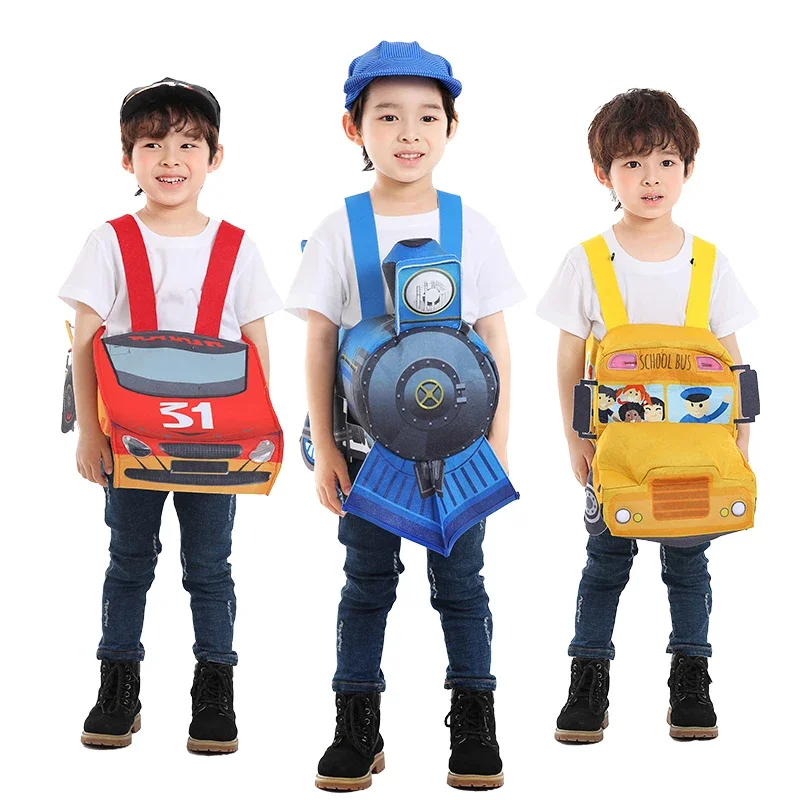 Boys Girls Car Festival Outfit Kids Carnival Clothing Jazz Dance Clothes Halloween Children'S Stage Performance Costume