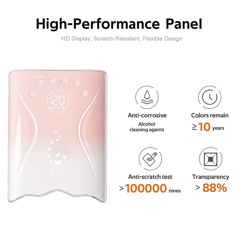 Luxo 110w/78w recarregável lâmpada do prego com fundo do espelho sem fio gel polonês secador manicure máquina sem fio prego uv lâmpada led