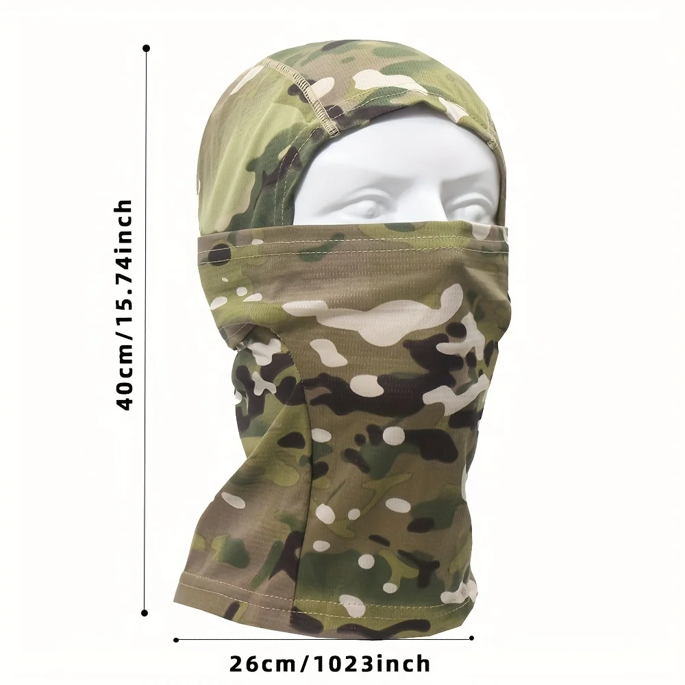 Camouflage Tactical Headgear Outdoor Cycling Mask Mountaineering Sun Protection Sunshade Quick-Drying Windproof Mask Balaclava