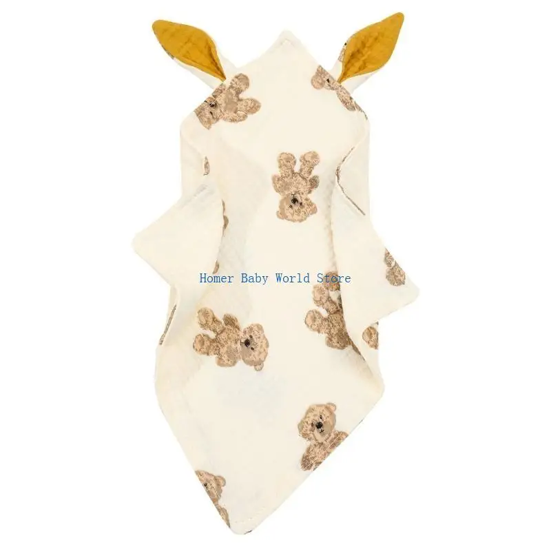 مجموعة مناشف الأطفال فائقة النعومة B2QD منشفة وجه للأطفال من القطن العضوي الطبيعي صديقة للبشرة مربعات من قماش الموسلين الرضع #3