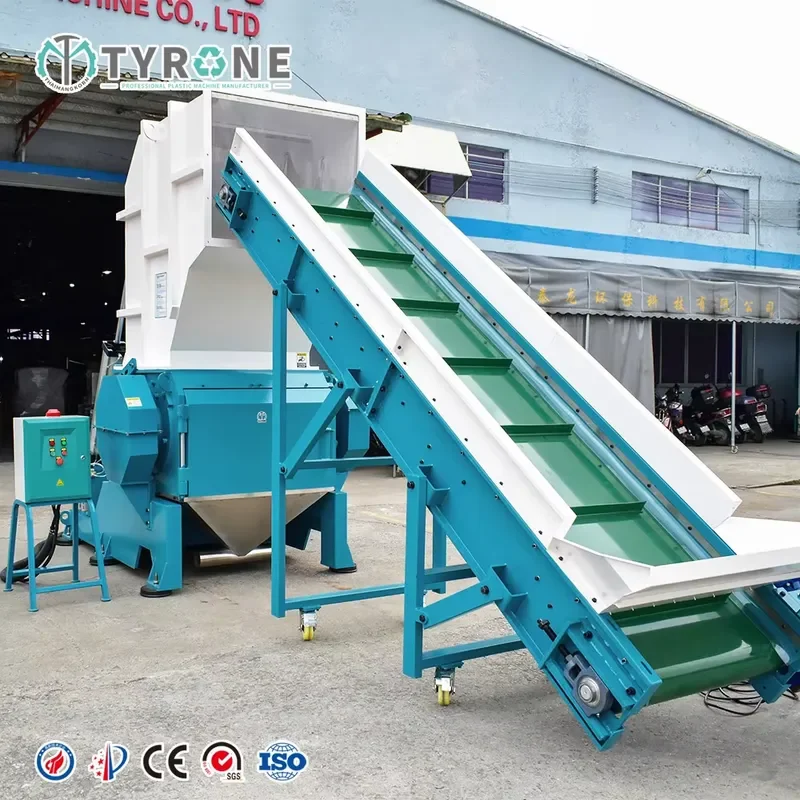 55 Gallon Drums and 200L Drum Granulator Machine Conveyor Belt 1000kg/h for PP PE ABS PVC Waste Plastic Crushing Recycling
