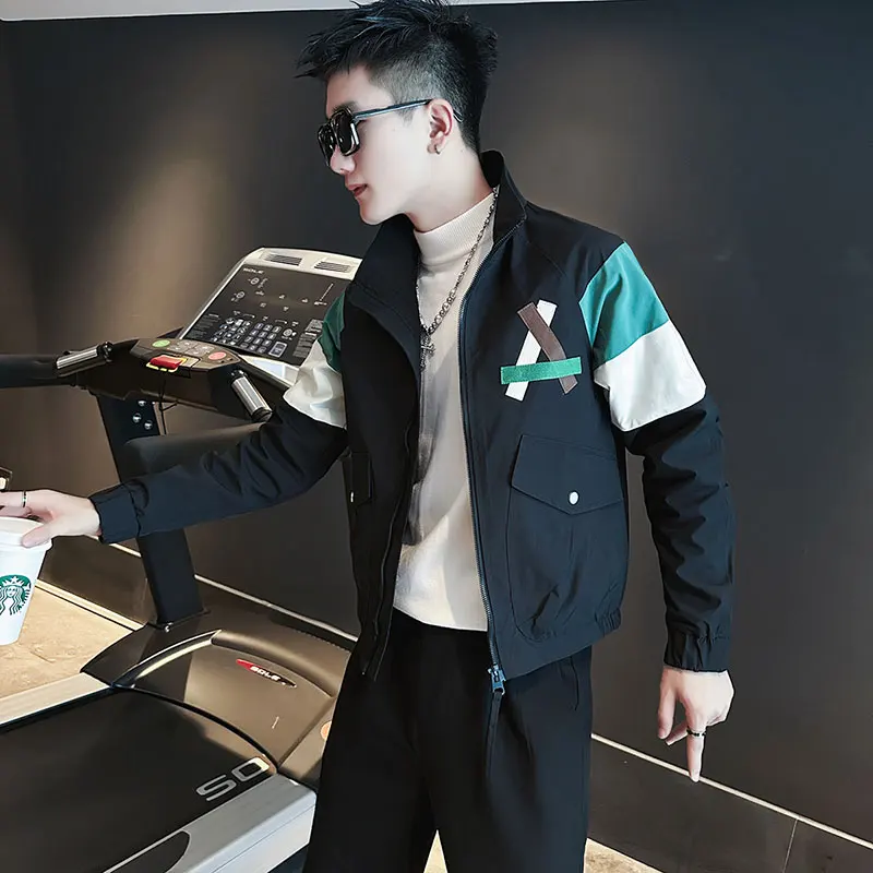 

XS Small Size Cotton Added Autumn Winter Men's Jaet Warm Casual Workwear Coat Polyester Fiber Long Sve Zipper Closure