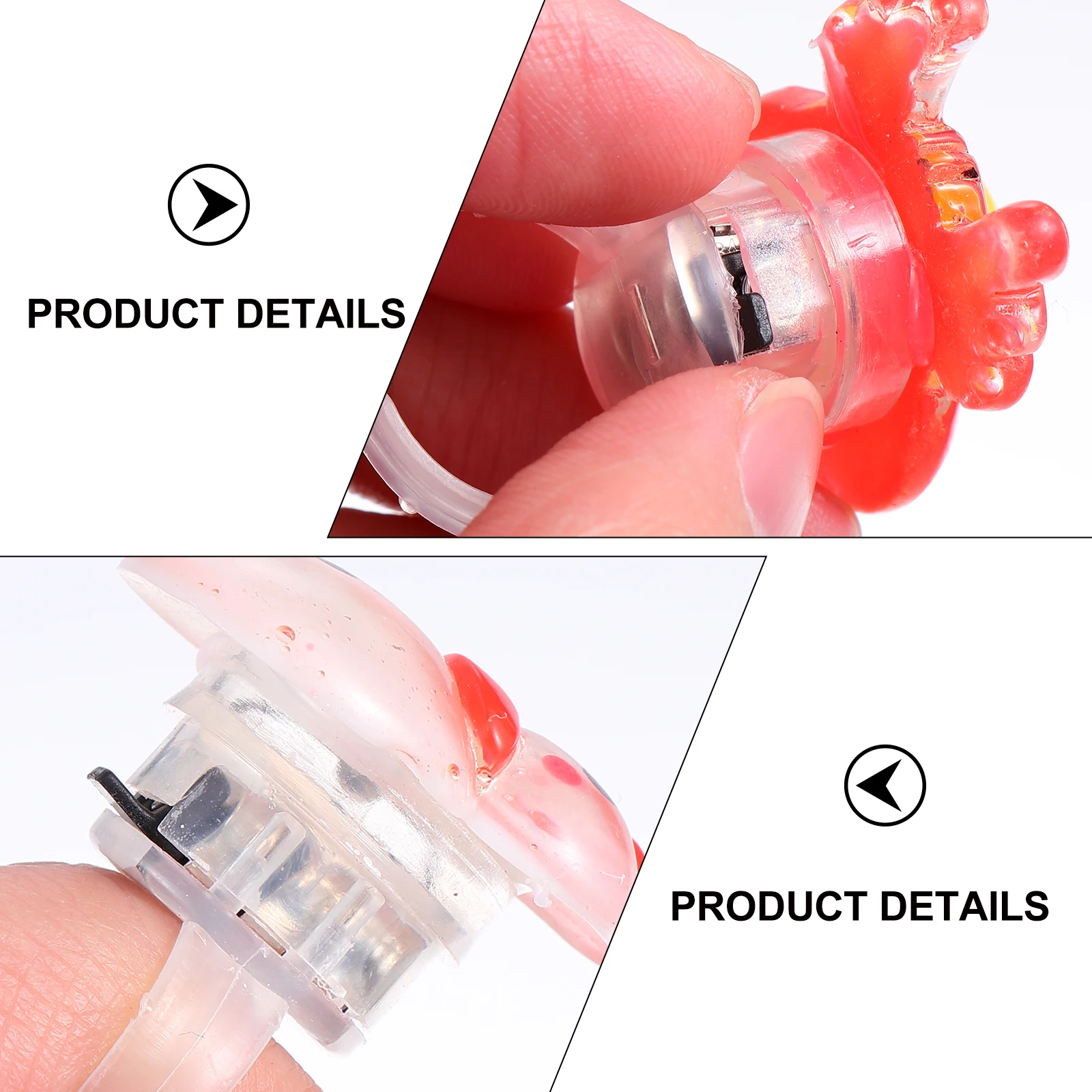

10 Pcs Glowing Christmas Ring Luminous Rings Kids Finger for Toys Party Gifts Children Shine Xmas Theme