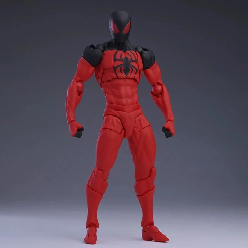 

MESS TOYS Kane Crimson Человек-паук Ultimate Человек-паук Черный и красный костюм Шарнирная фигурка Коллекционная модель куклы