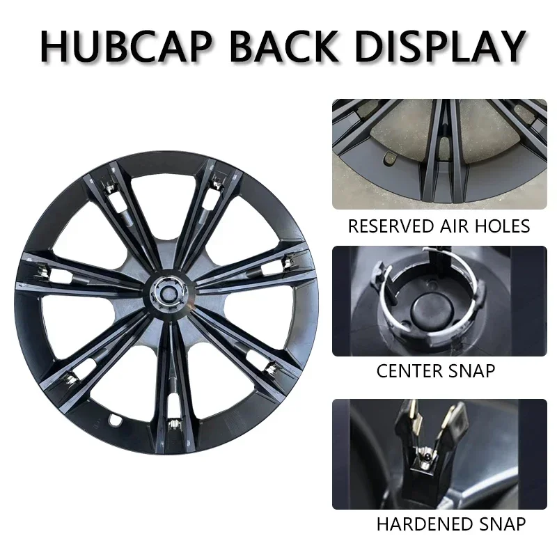 4PCS Hub Cap Car for Tesla Model Y 19 Inch Hubcap Performance Full Rim Cover  Wheel Cap for Gemini Accessories Wheel Parts 2024