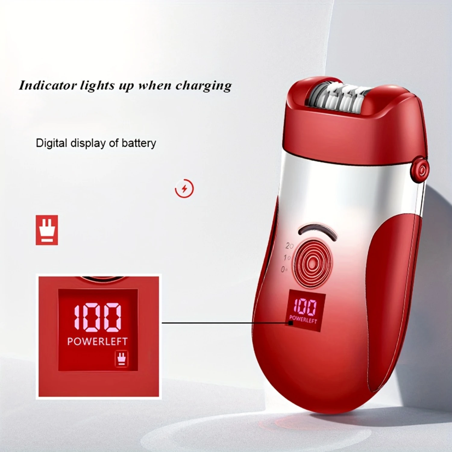 LED 디스플레이가 포함된 충전식 제모기 세트, 여성용 방수 제모 키트 - 부드럽고 통증 없는 얼굴, 다리, 팔 및 비키