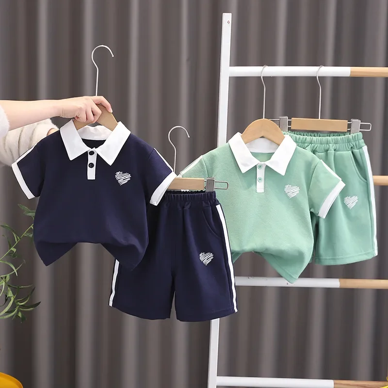 

New Summer Fashion Baby Boys Clothes Suit Children T-Shirt Shorts 2Pcs/Sets Infant Clothing Toddler Casual Costume Kids Outfits