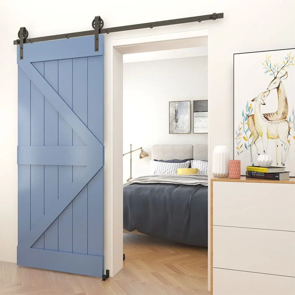 American Style Barn Door Lifting Rail Fully Equipped With Large Wheels New Sliding Door Sliding Door Partition Door Kitchen Door