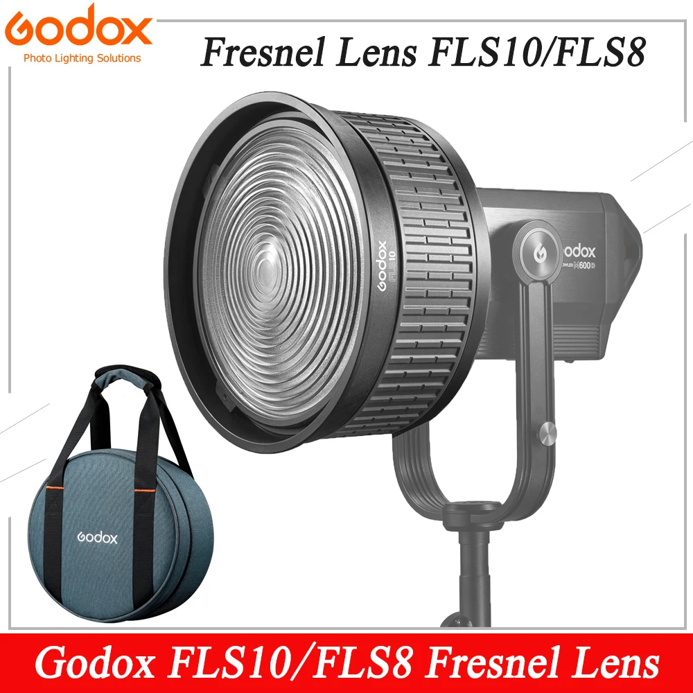 

Godox FLS10 FLS8 Fresnel Lens Focusing Adapter Spotlight Bowens Mount Glass Shaping Lamp