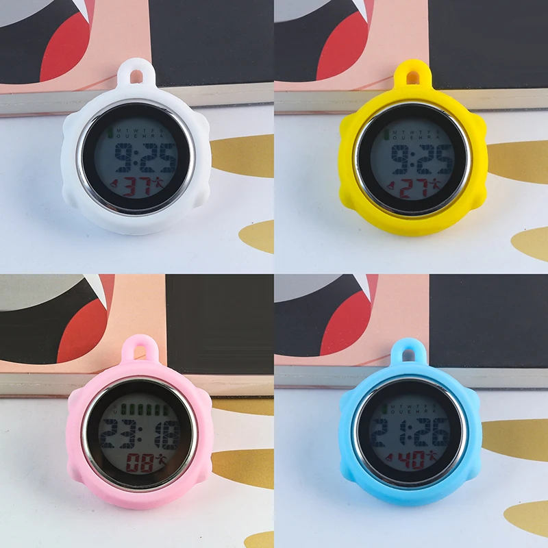 Montres de poche à affichage électronique numérique multifonctions pour femmes, hommes, étudiants, enfants, horloge, porte-clés, breloque