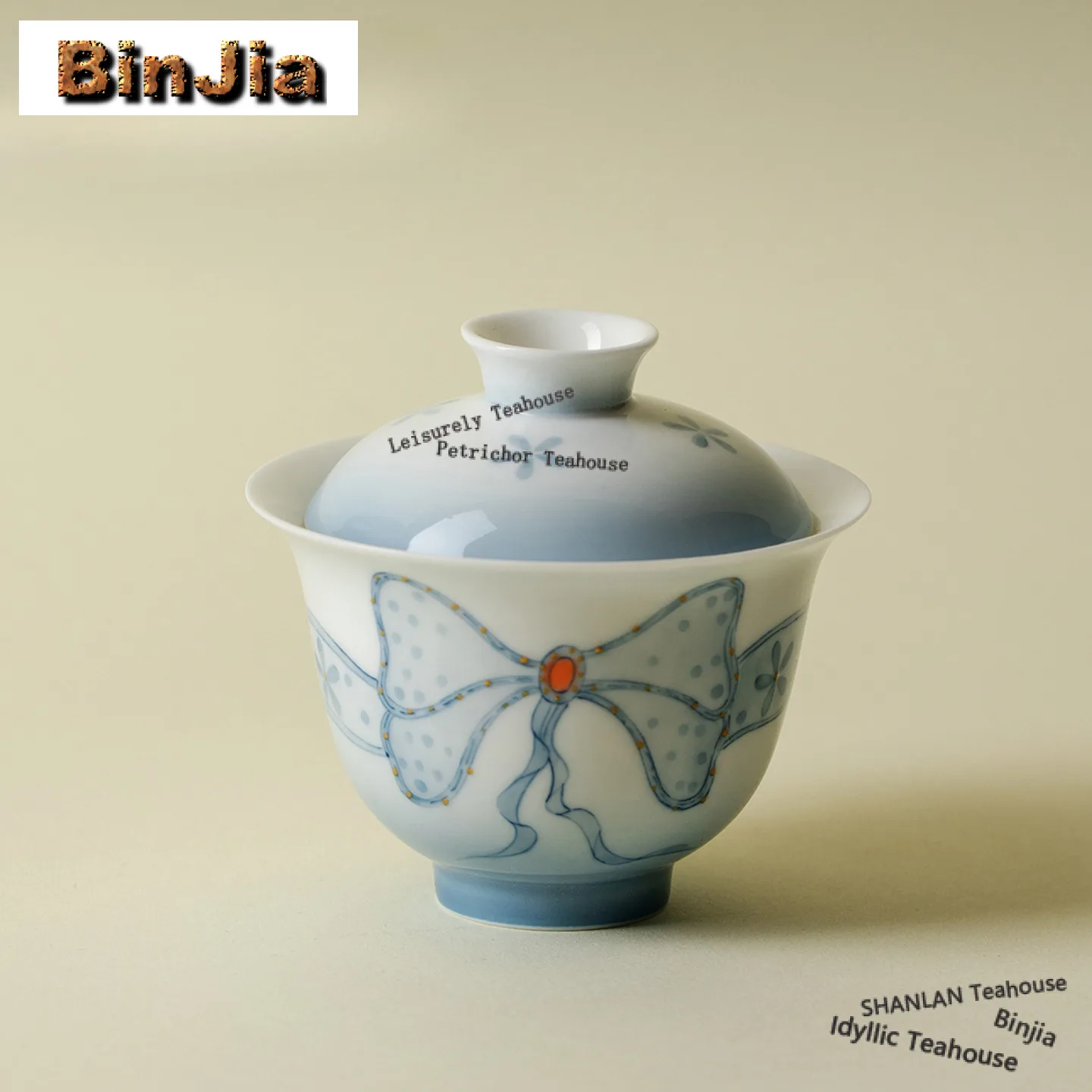 

130 мл ручная роспись с бантом Gaiwan, старинная не горячая чайная чаша, чайная чаша с крышкой, комплект чайника, крышка, чаша, украшения для чайной церемонии