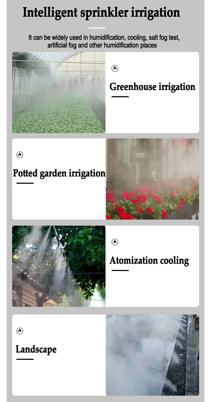 Low-Pressure Quick-Connect Atomizing Nozzle; 6mm 0.1-0.8mm Low-Pressure Quick-Connect Atomizing Nozzle; Tap Water Pressure Cold Mist Atomizing Nozzle; Rapid Cooling Atomizing Nozzle