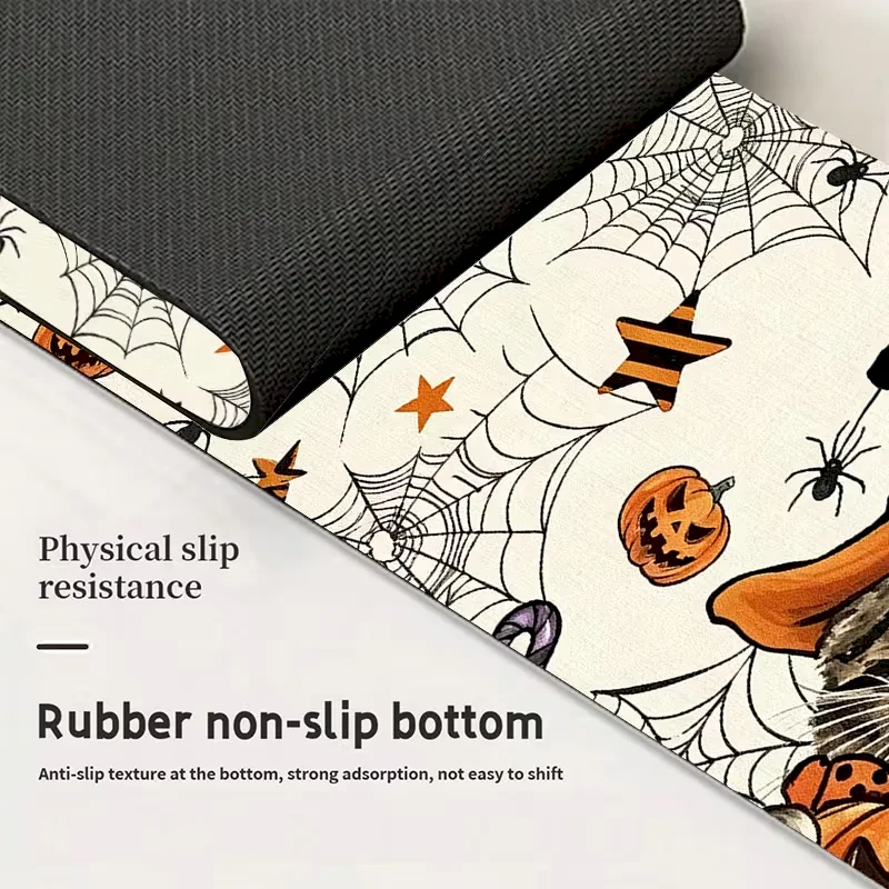 VIKAMA Halloween Pumpkin Cat Printed Faucet Mat Kitchen Absorbent Non Slip Mat Holiday Atmosphere Mat Home Decoration