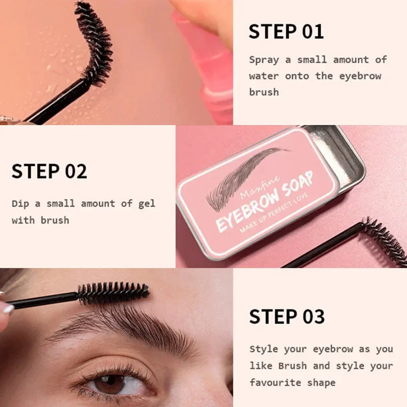 Transparent Eyebrow Styling Gel Brows Wax Sculpt Natural Waterproof 3D Feathery Wild Brow Styling Easy To Wear Eyebrow Makeup