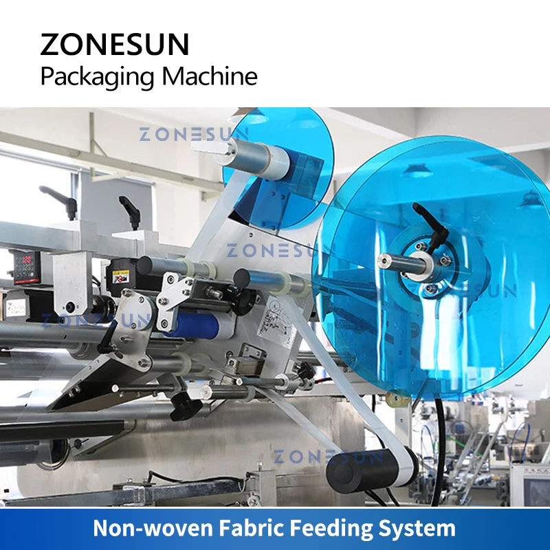 ZONESUN Wet Wipes Bag Making Sealing Machine ZS-WP550 Baby Wipe Paper Towel Tissue Flat Pack Packaging Production