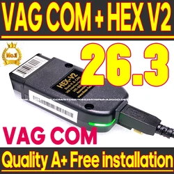 2026 Newest V26.3 VAG HEX V2 Interface For VAGCOM VAG COM VW-AUDi Professional Scan Code Upgrade Hardware AUTO COM VCDS TOOL