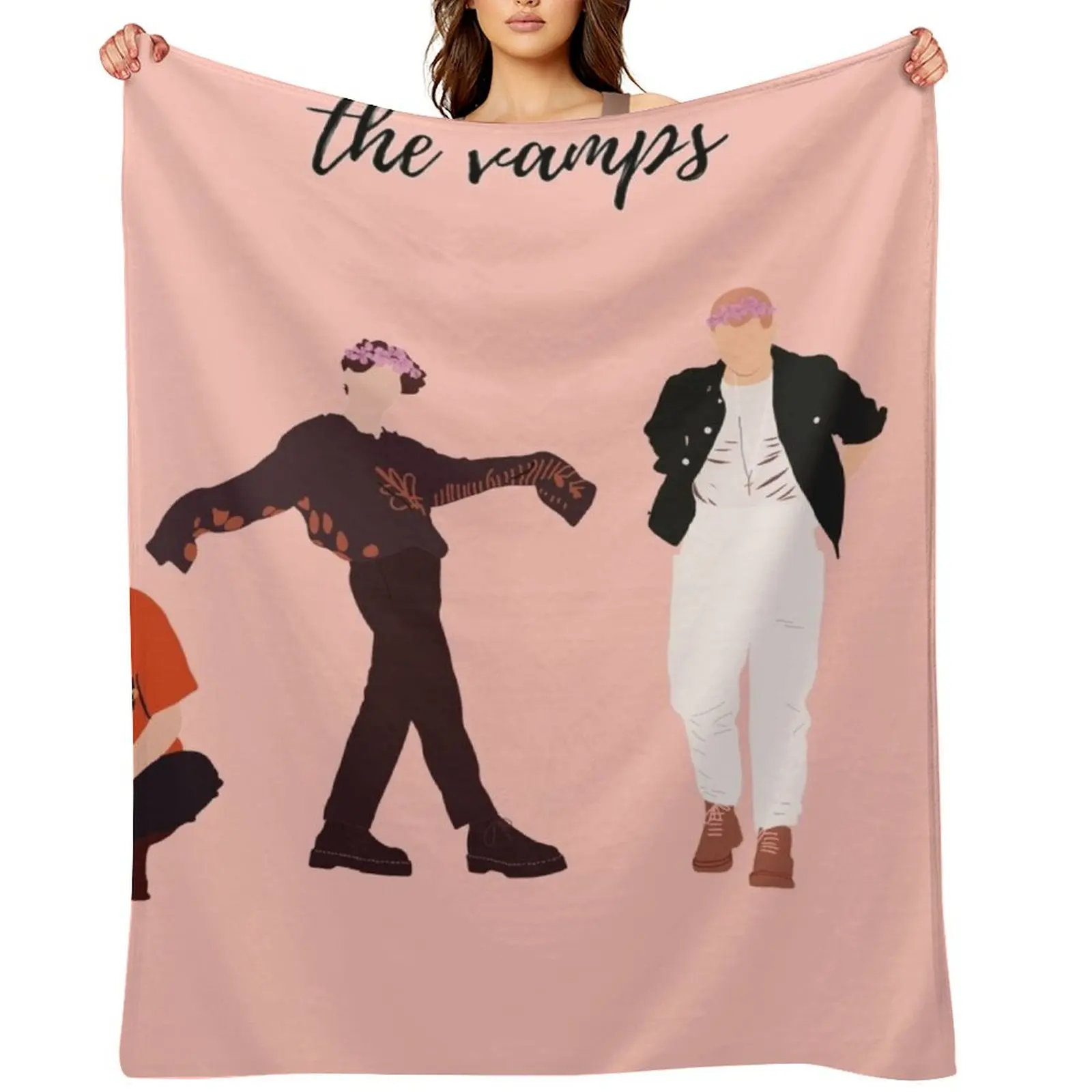 

The Vamps - Cherry Blossom era Throw Blanket Beach Stuffeds Summer Bed covers Blankets