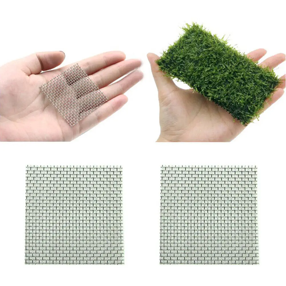 5Pcs Aquarium Fish Tank Iron Wire Mesh Plants Moss Net DIY Landscaping Planting