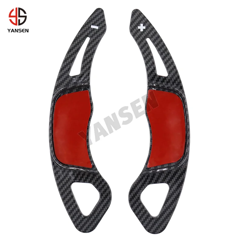 Black Carbon Fiber Steering Wheel Shift Paddle Extension Shifters For VW Golf 7 Mk7 R-Line GTI 2013-2018 Accessories