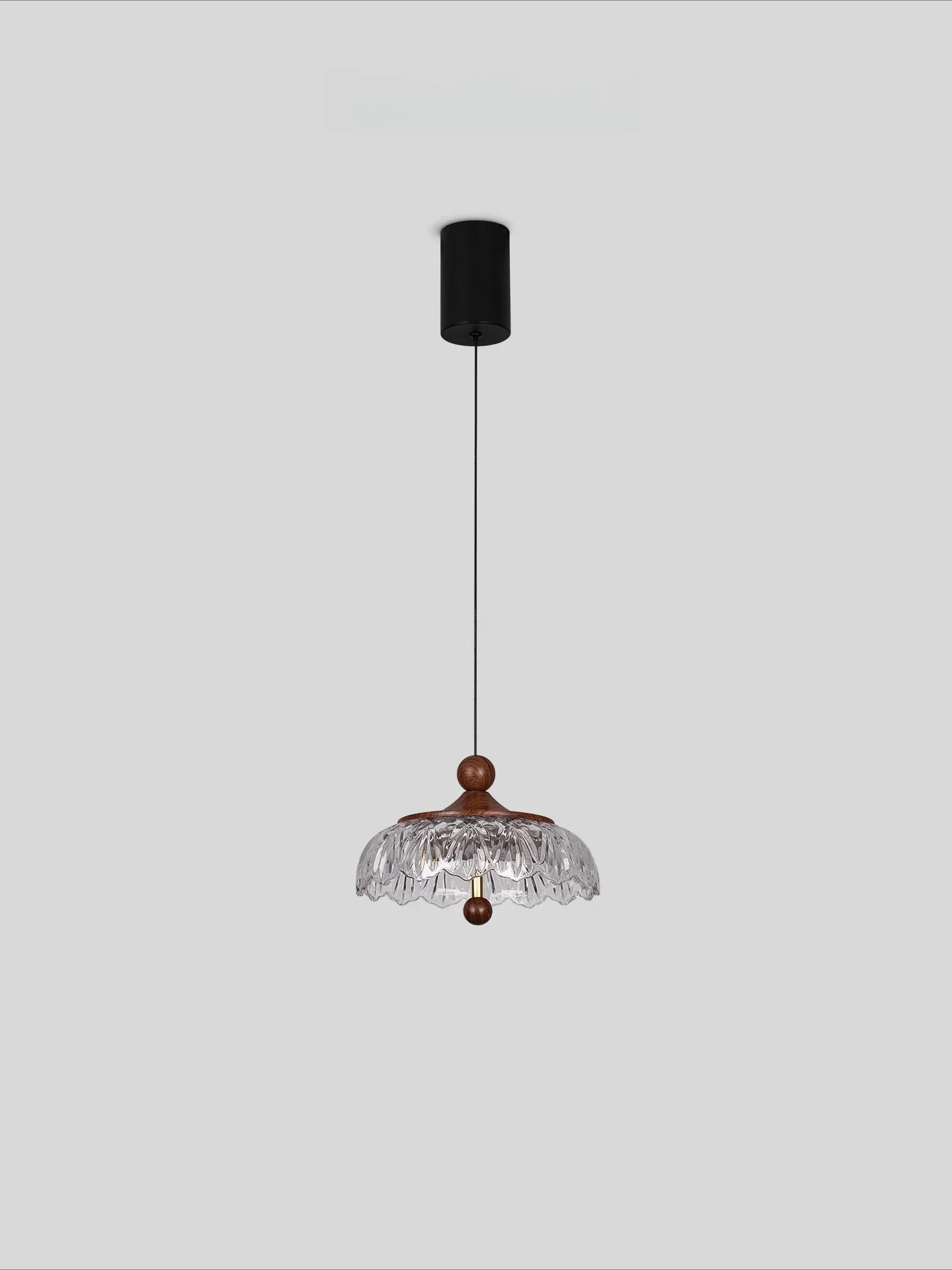 French medieval light luxury glacier water drop restaurant chandelier retro walnut pattern bedroom bedside chandelier corridor