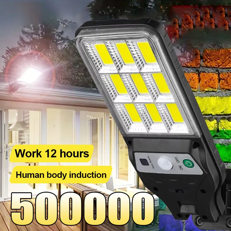 50000LM Powerful Led Solar Light Ultra Bright Outdoor Sunlights Street Solar Lamp With Motion Sensor Waterproof Garden Lights