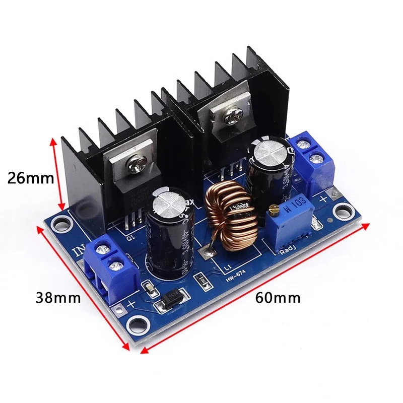 XL4016E1 XL4016 High Power DC Voltage Regulator DC-DC XH-M401 M404 Stetp-down Buck Module with Maximum 8A Tire Voltage Regulator