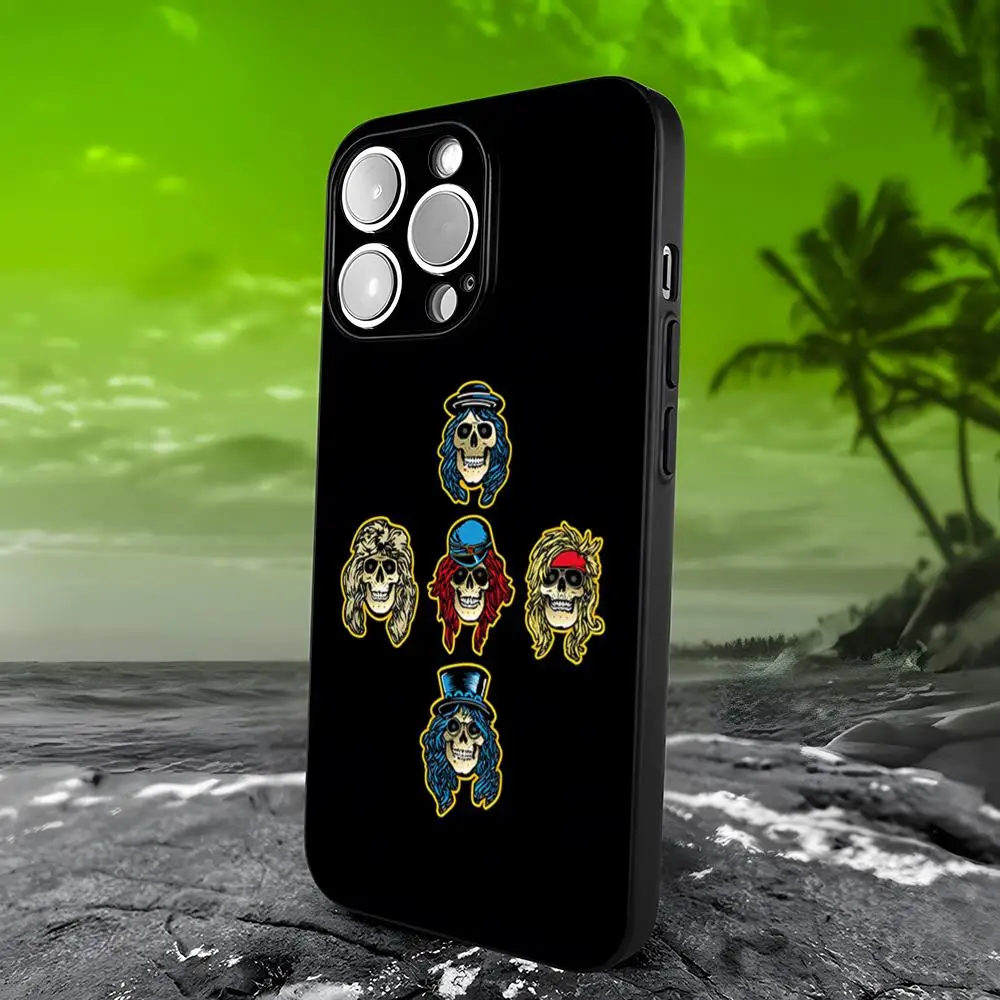 Phone Case Rock Band Gun N Roses Clear For IPhone 15 16 13 Pro Max 14 12 11 Xr X 8 7 6 Plus Luxury Back Cover