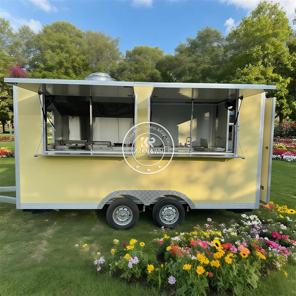 

Street Ice Cream Cart Trailer Mobile Food Trailer Custom Hot Dog Catering Truck Concession Food Truck Trailer For Sale